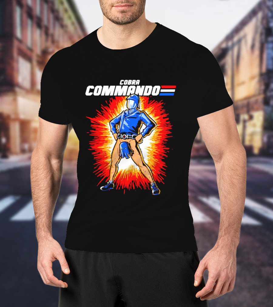 Cobra Commando Retro Action Cartoon Burst Hero T-Shirt