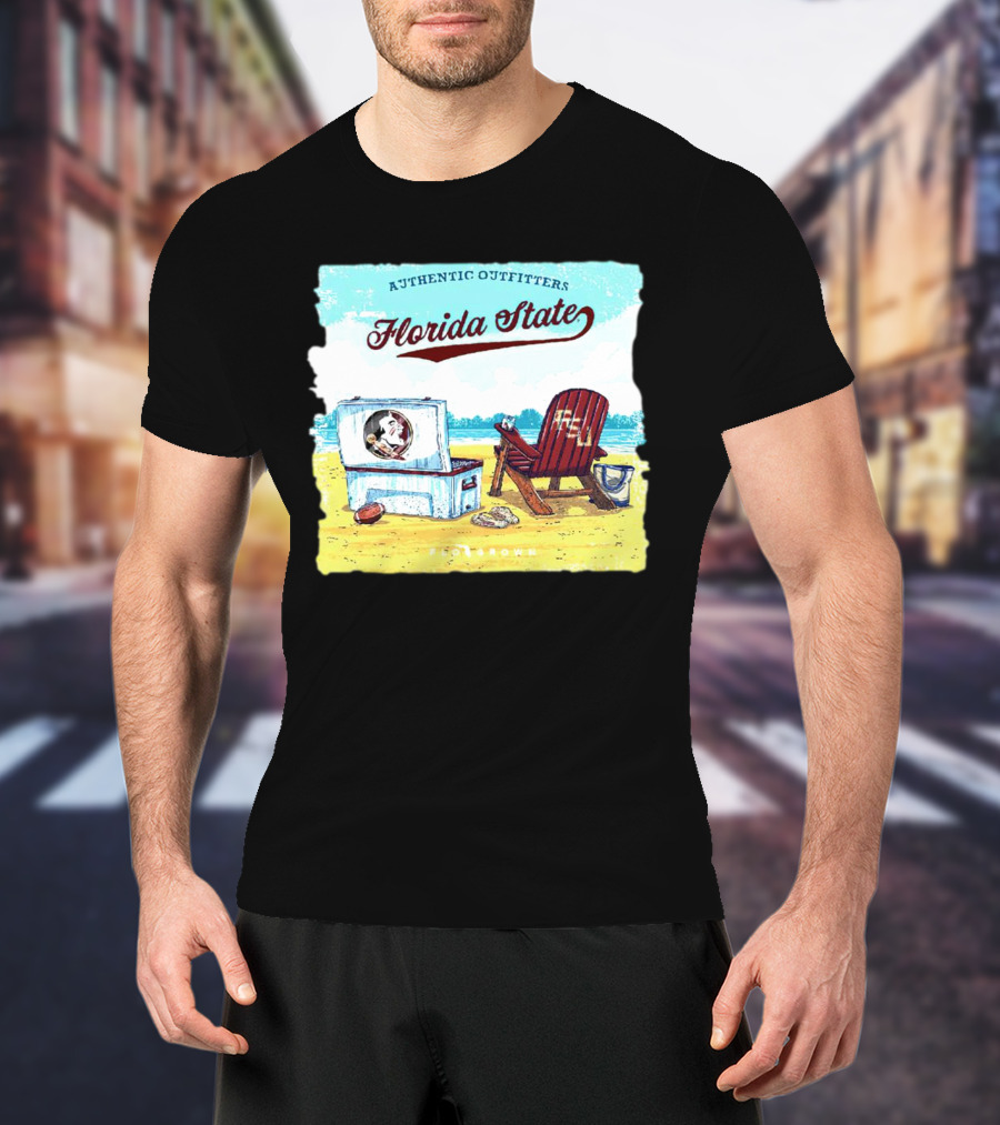 Florida State Seminoles Authentic Outfitters Lakeside Relaxation Scene T-Shirt
