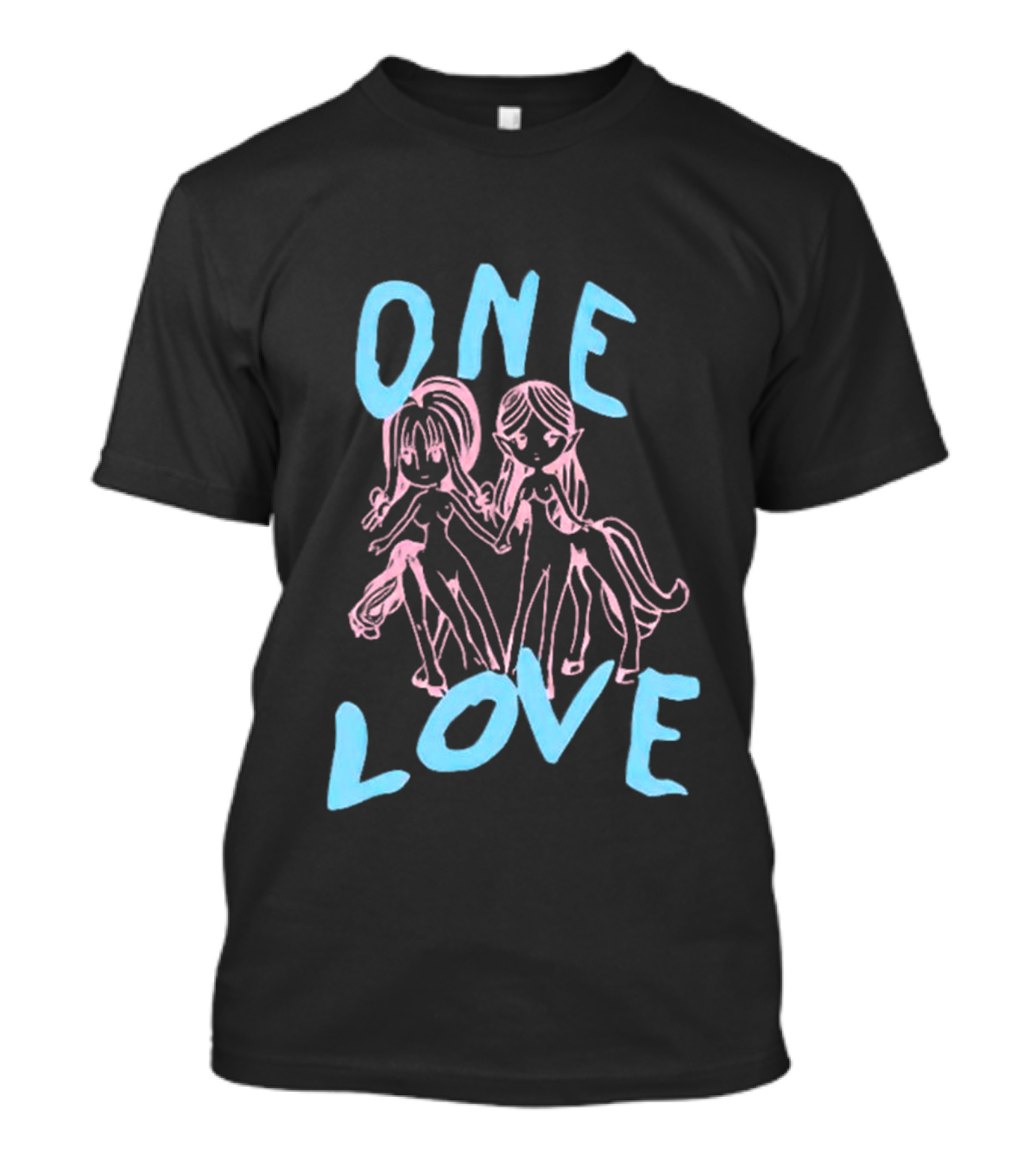 ONE LOVE Anime Characters Duo T-Shirt