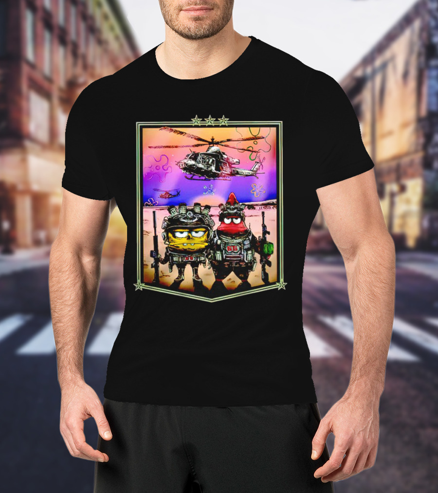 SpongeBob Patrick Military Helicopter Goofy Goobers T-Shirt