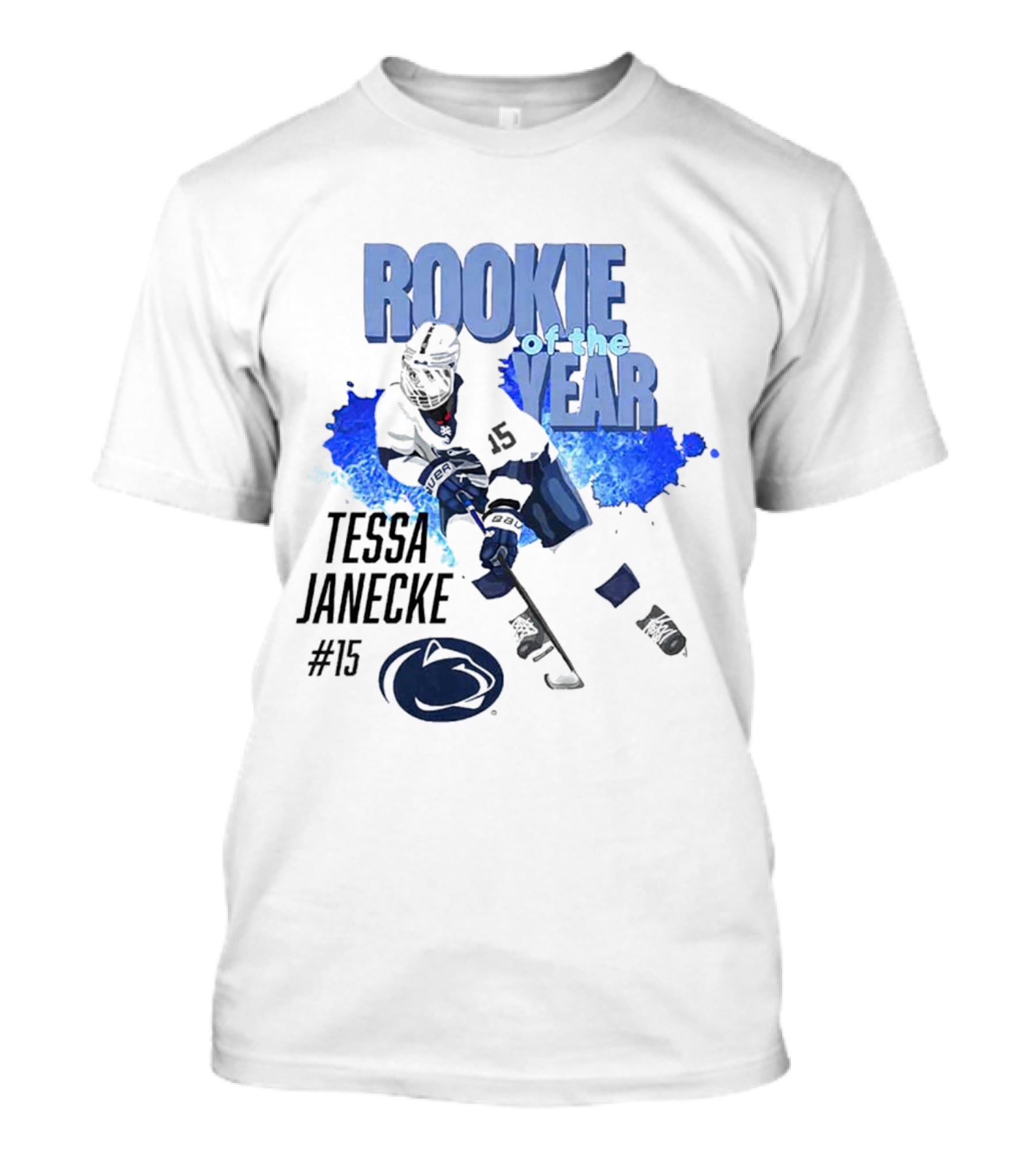 Tessa Janecke #15 Rookie Of The Year Hockey Player T-Shirt