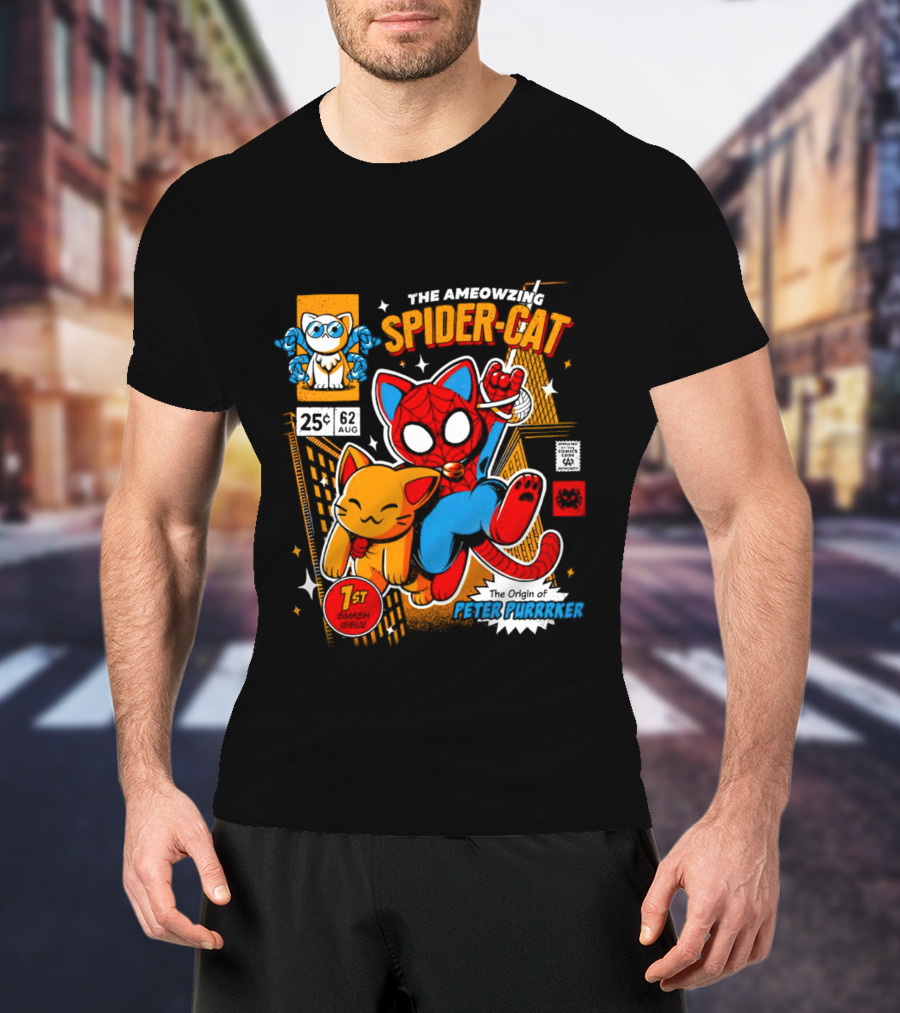 The Ameowzing Spider-Cat The Origin Of Peter Purrrker 1st Issue T-Shirt