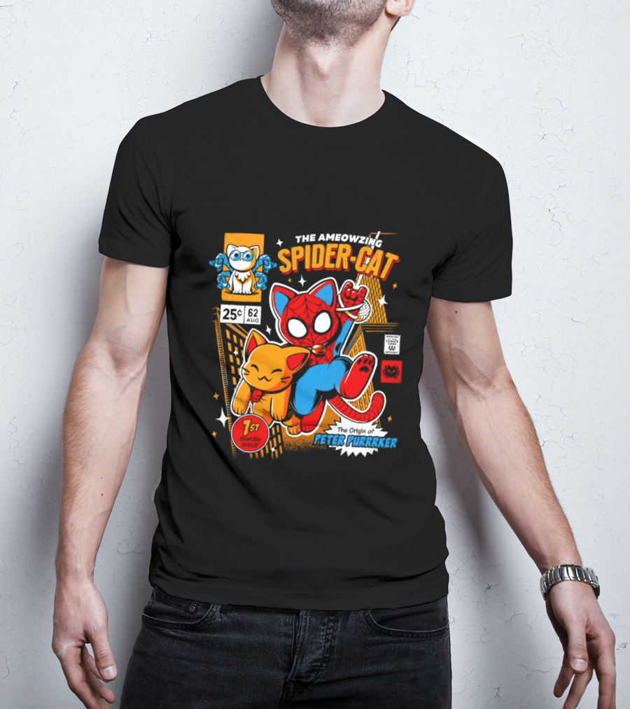 The Ameowzing Spider-Cat The Origin Of Peter Purrrker 1st Issue T-Shirt
