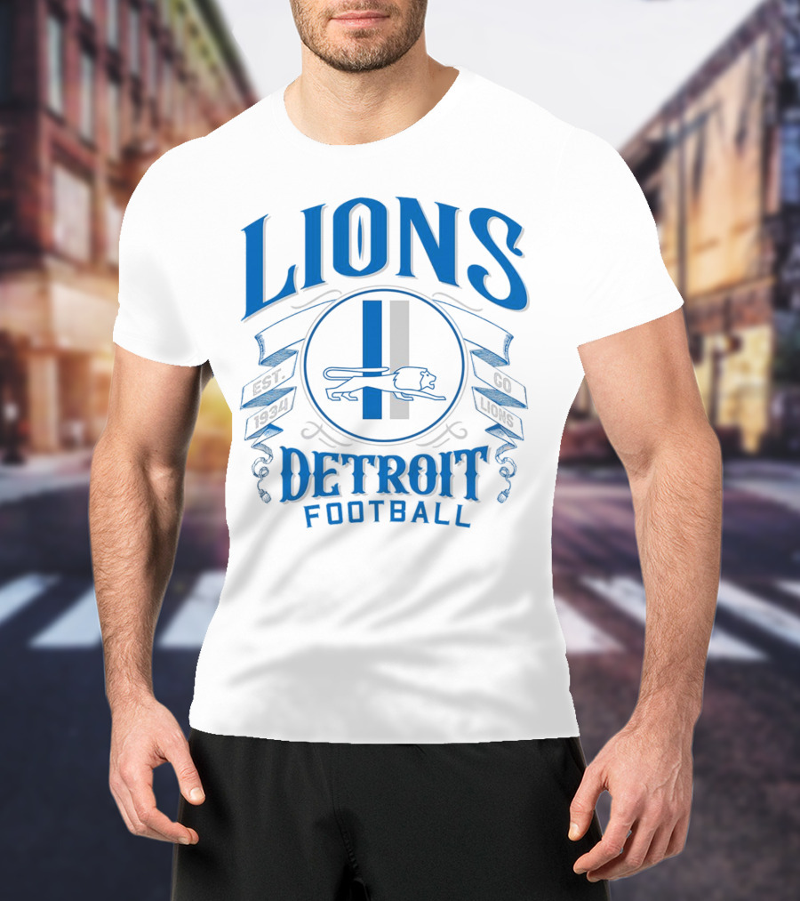 Detroit Lions Football Go Lions Est 1934 T-Shirt