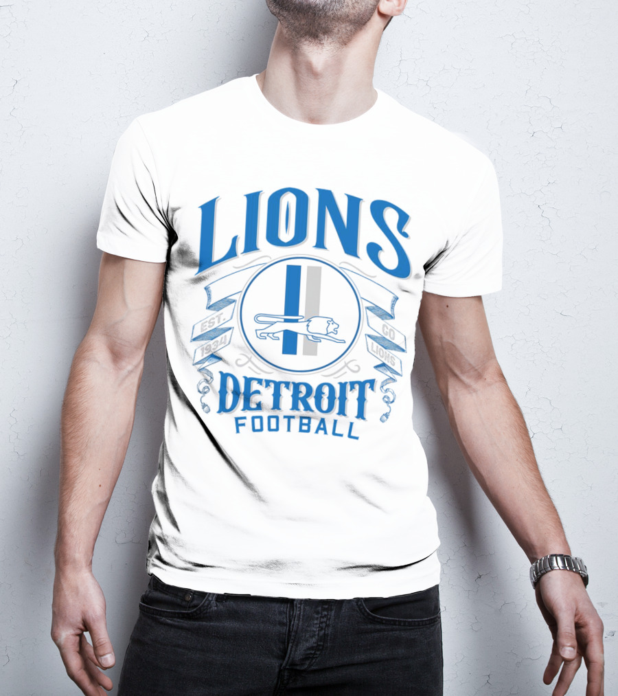 Detroit Lions Football Go Lions Est 1934 T-Shirt