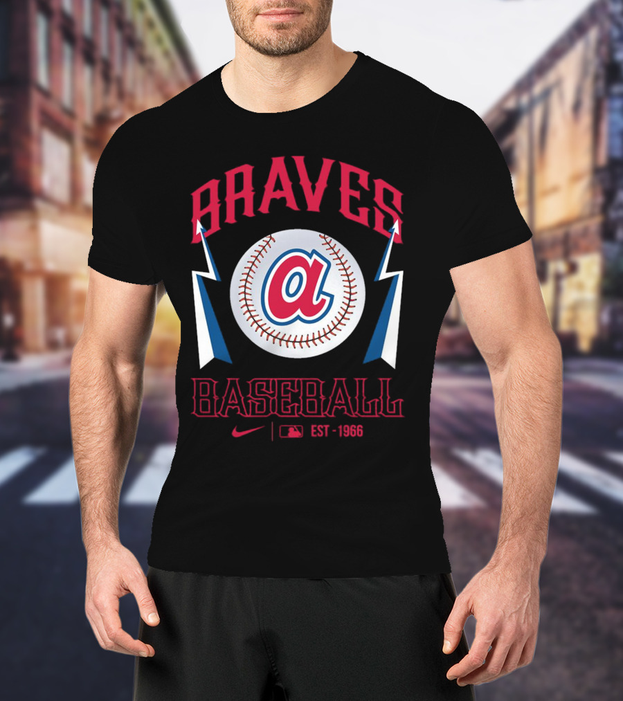Braves Baseball Atlanta Logo MLB EST 1966 T-Shirt
