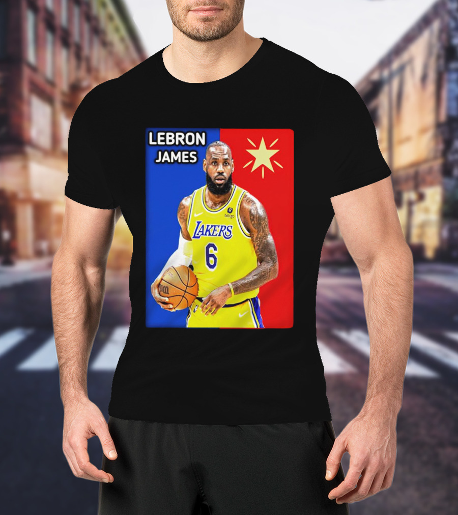 LeBron James Los Angeles Lakers Basketball Star 6 T-Shirt