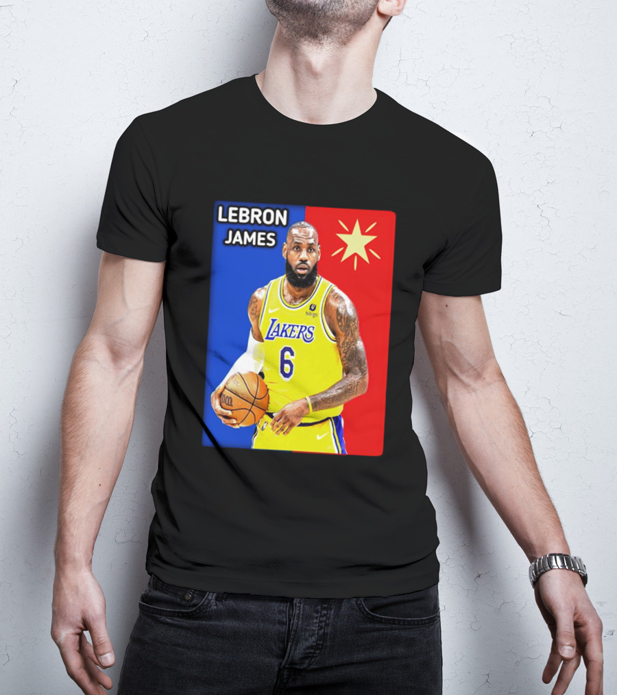 LeBron James Los Angeles Lakers Basketball Star 6 T-Shirt