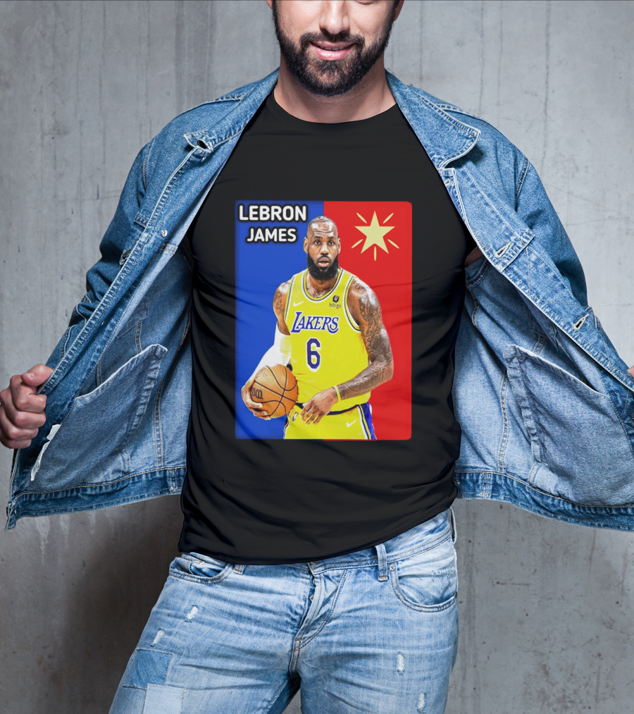 LeBron James Los Angeles Lakers Basketball Star 6 T-Shirt