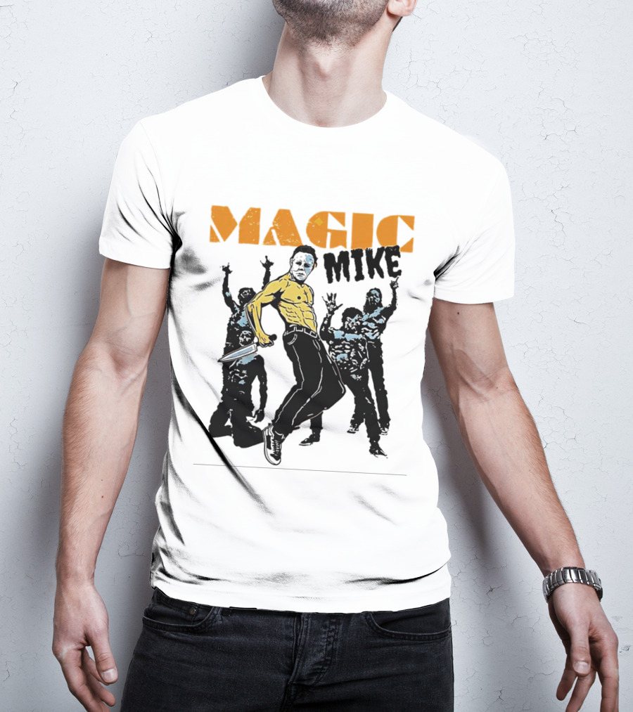 Michael Myers Magic Mike Halloween Crossover Dance Mashup T-Shirt