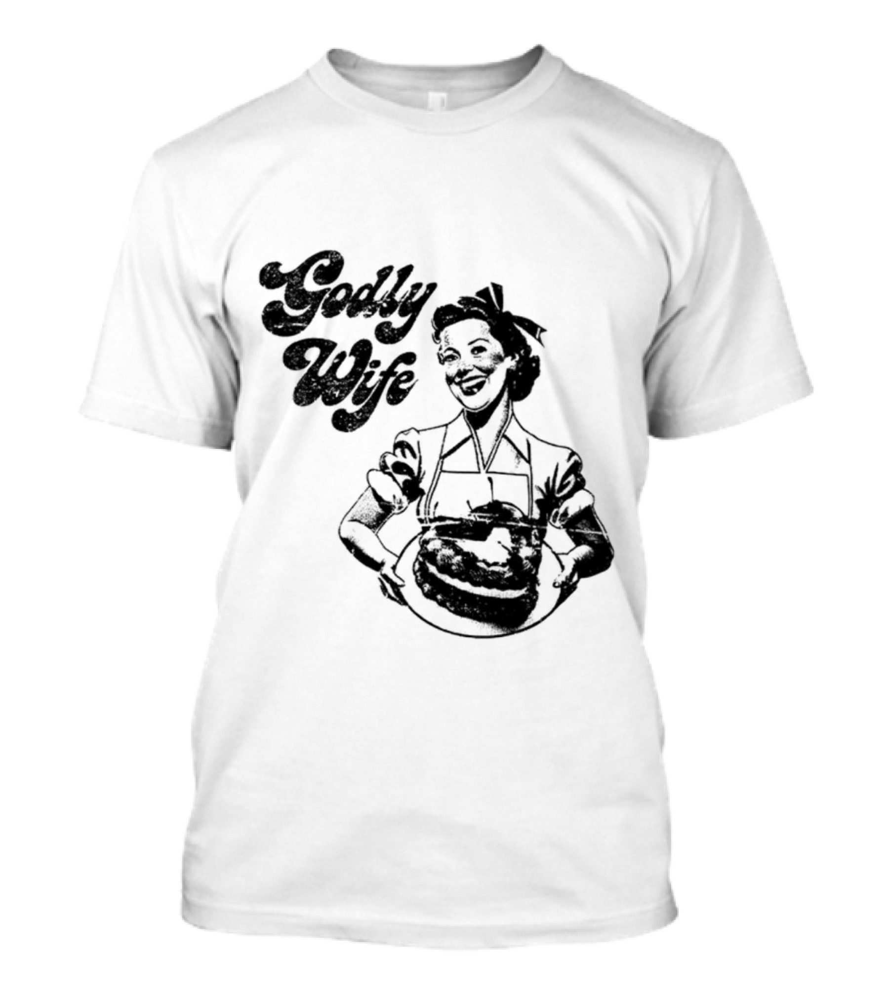 Godly Wife Retro Baking Housewife T-Shirt