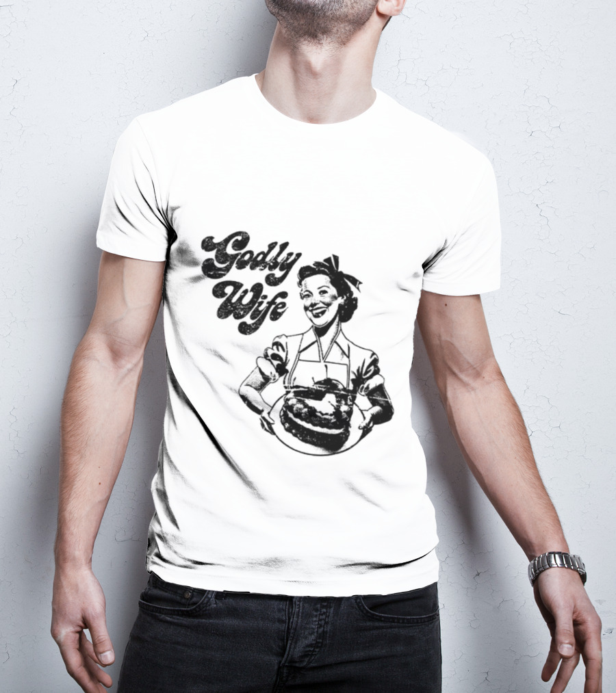Godly Wife Retro Baking Housewife T-Shirt