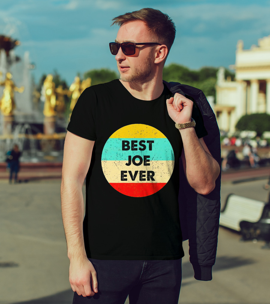Best Joe Ever Vintage Distressed Retro Circle T-Shirt