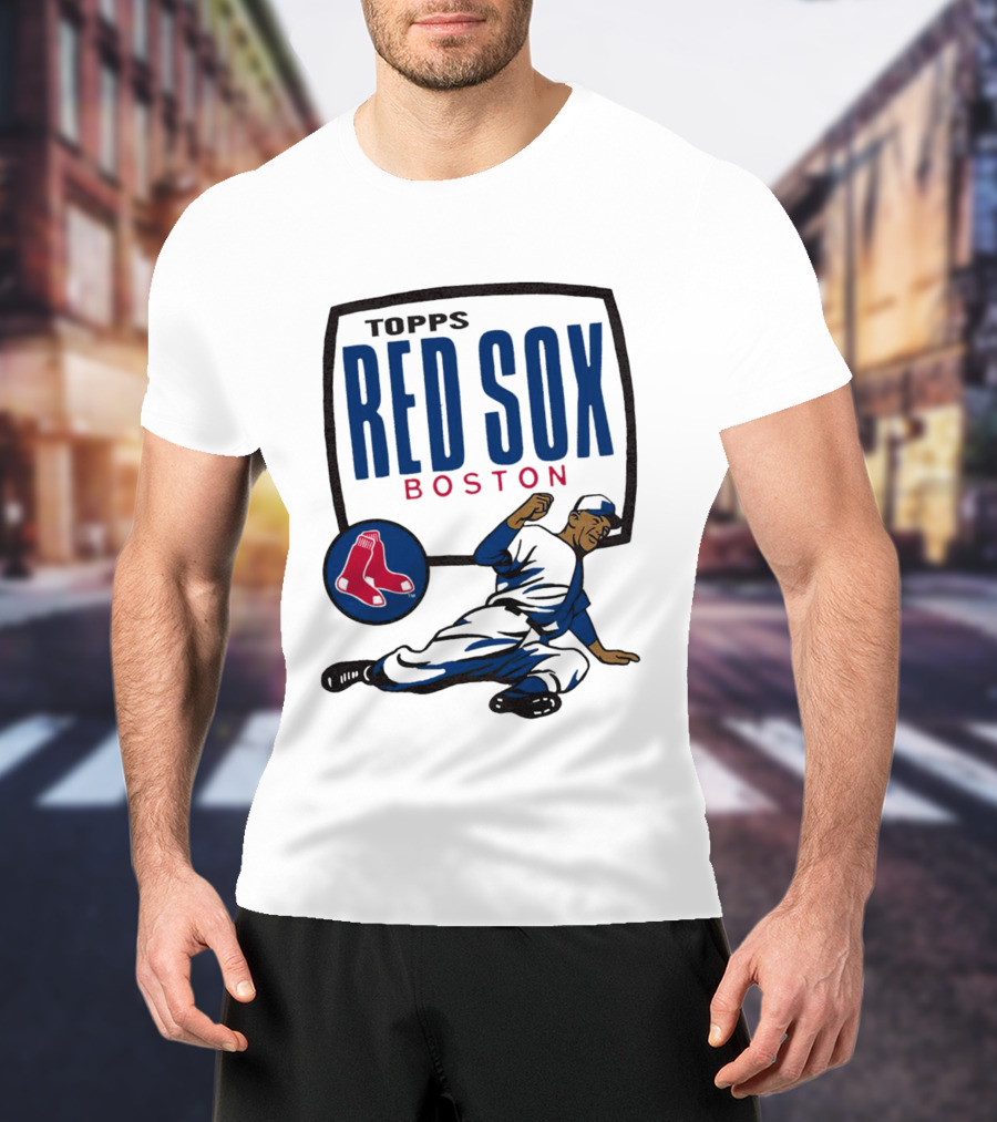 Red Sox Boston Topps Vintage Baseball Player T-Shirt