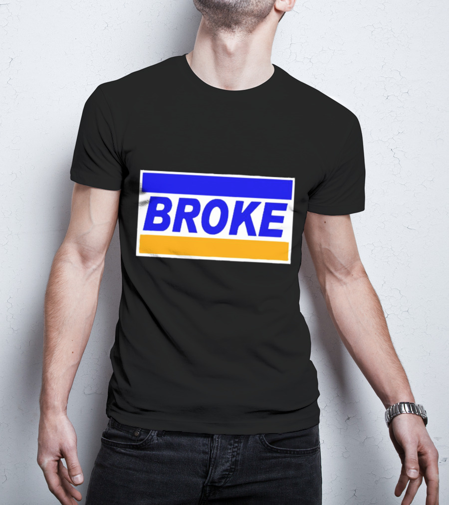 Broke Blue Orange Card Inspired Humor T-Shirt