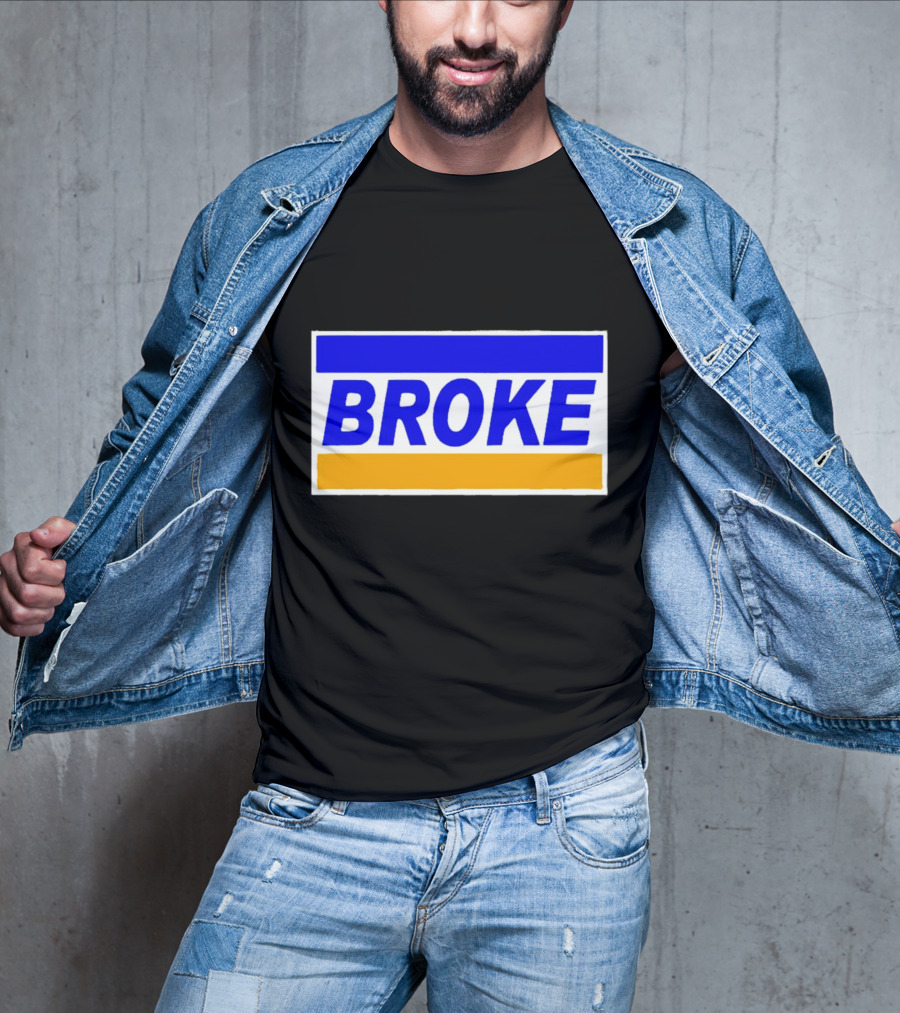 Broke Blue Orange Card Inspired Humor T-Shirt