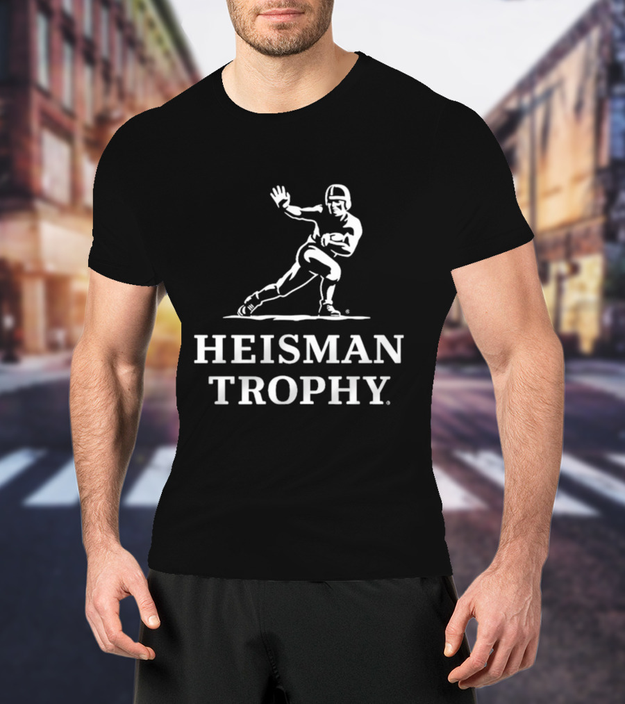 Heisman Trophy Football Player Logo Athletic Award T-Shirt