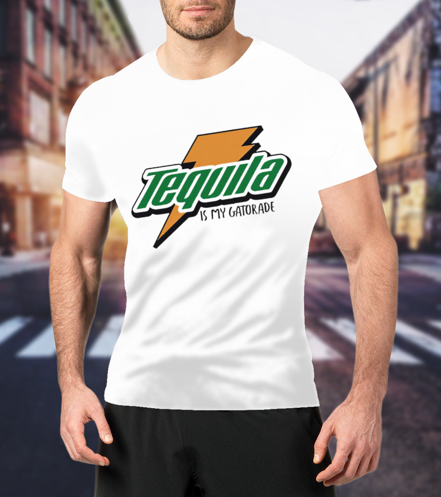 Tequila Is My Gatorade Lightning Bolt T-Shirt