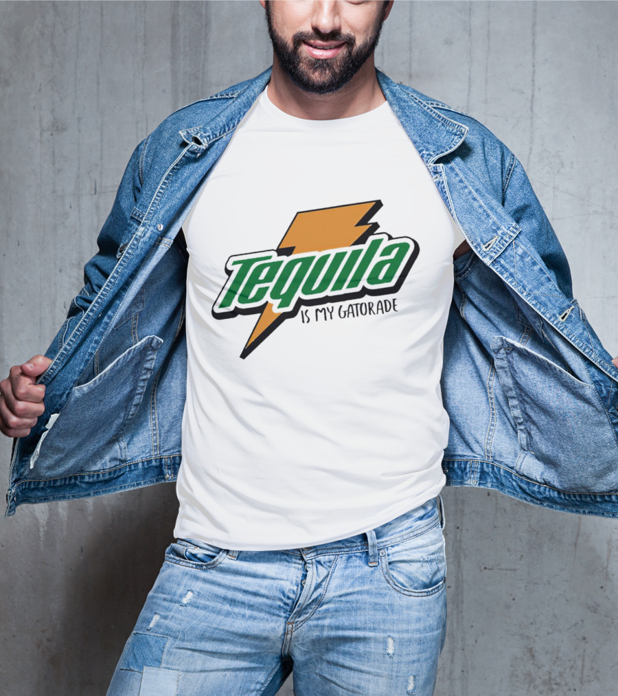 Tequila Is My Gatorade Lightning Bolt T-Shirt