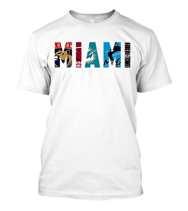 MIAMI Panthers Heat Dolphins Marlins Inter Miami T-Shirt