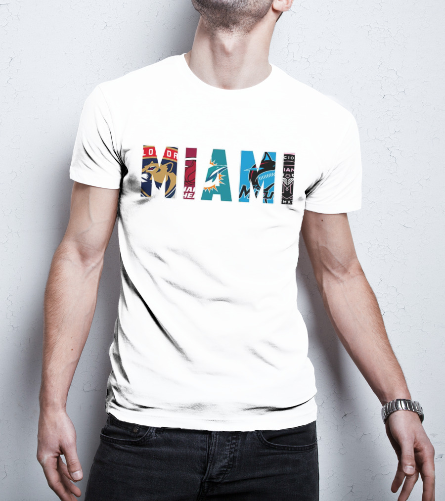 MIAMI Panthers Heat Dolphins Marlins Inter Miami T-Shirt