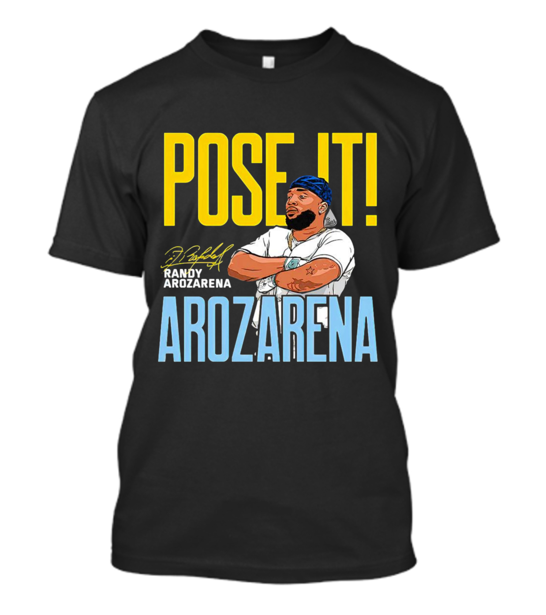 Pose It Randy Arozarena Arozarena Signature Tampa Bay Rays T-Shirt