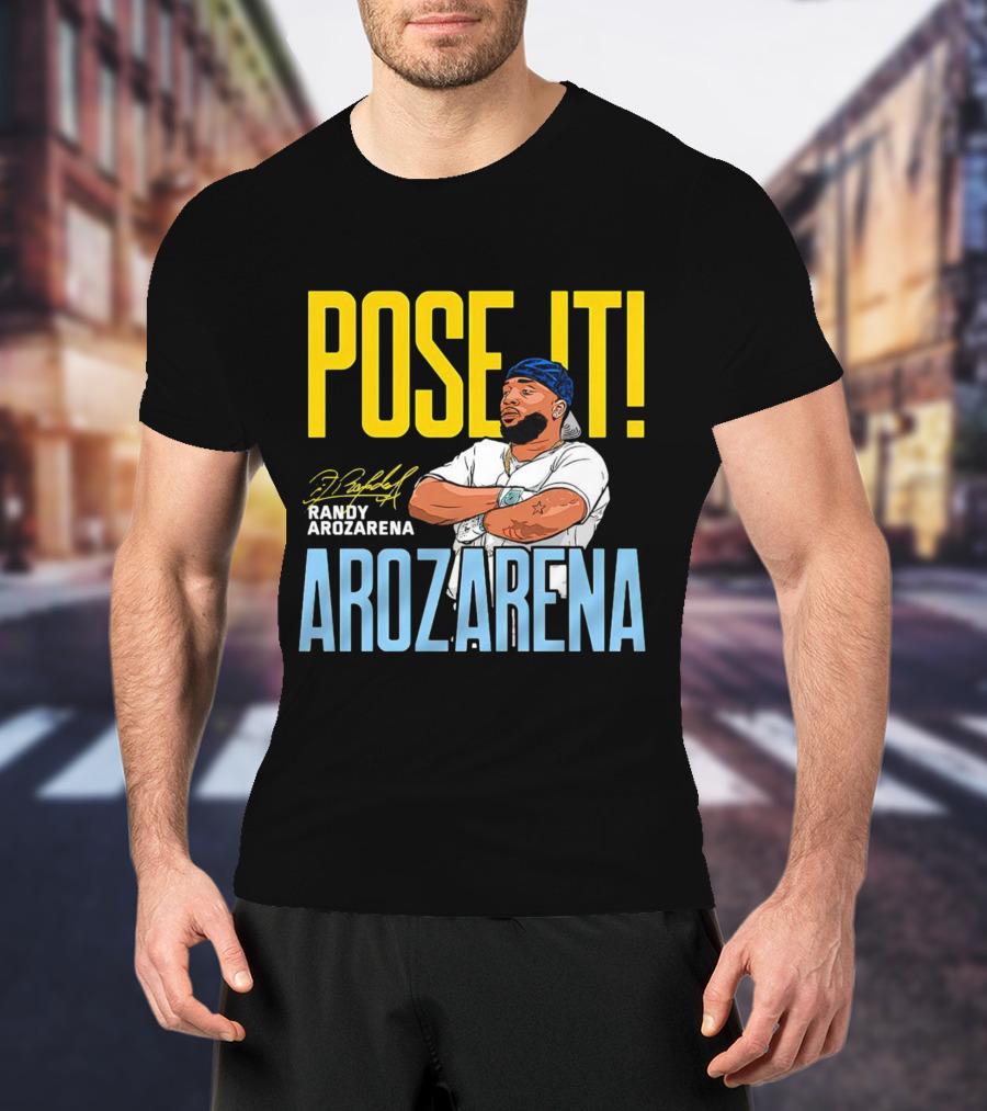 Pose It Randy Arozarena Arozarena Signature Tampa Bay Rays T-Shirt