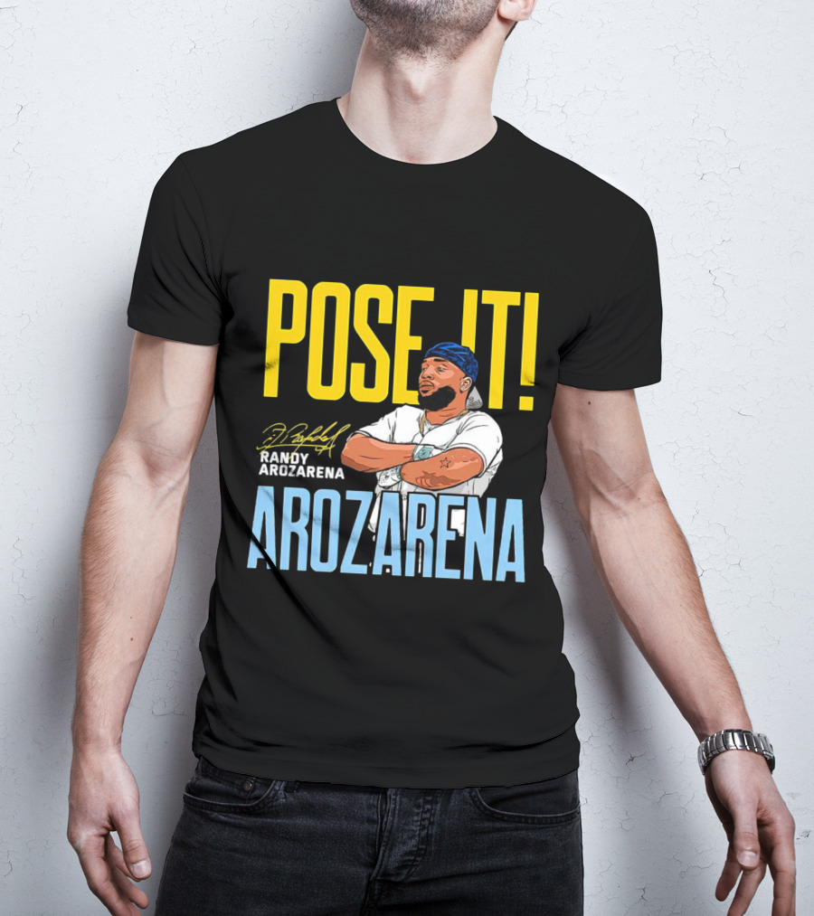 Pose It Randy Arozarena Arozarena Signature Tampa Bay Rays T-Shirt