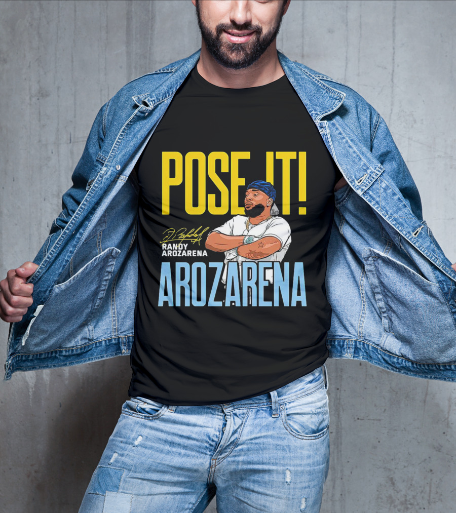 Pose It Randy Arozarena Arozarena Signature Tampa Bay Rays T-Shirt