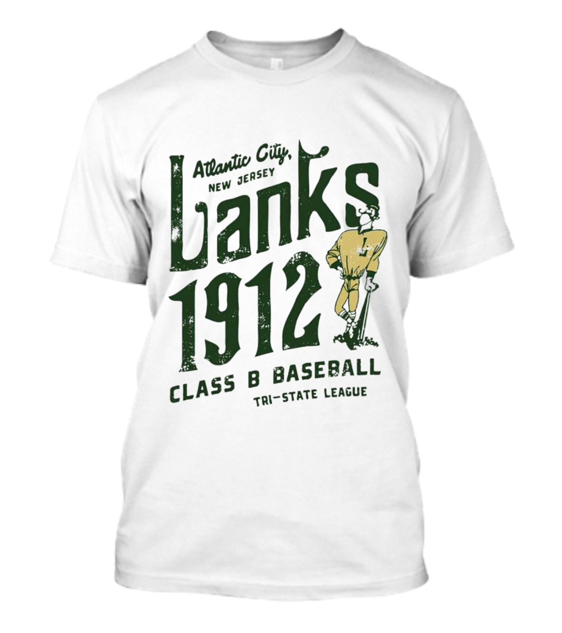 Atlantic City Lanks 1912 New Jersey Class B Baseball Tri-State League T-Shirt
