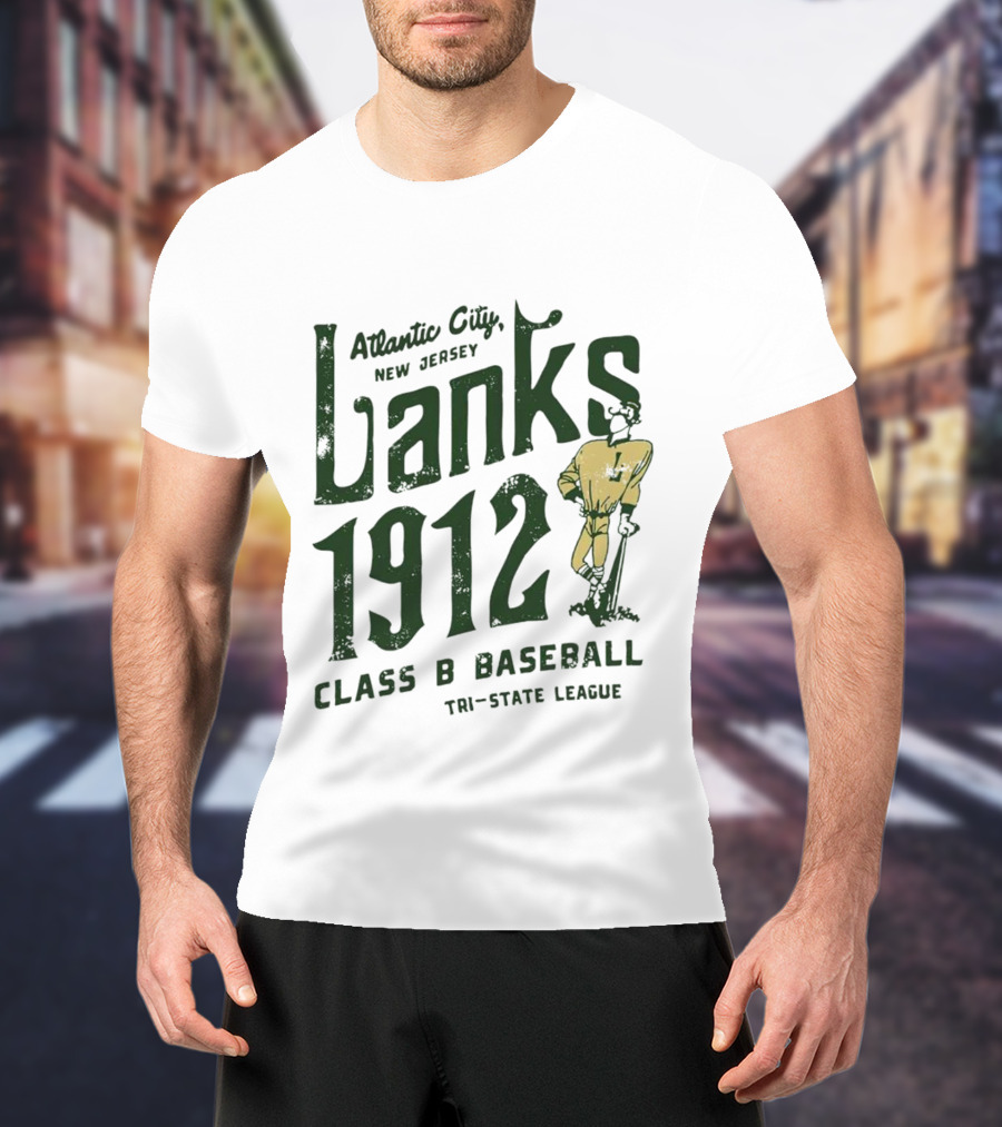 Atlantic City Lanks 1912 New Jersey Class B Baseball Tri-State League T-Shirt