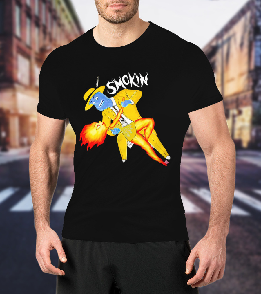 Smokin Ember Lumen Dancing With Lake Ripple In Yellow Suit T-Shirt