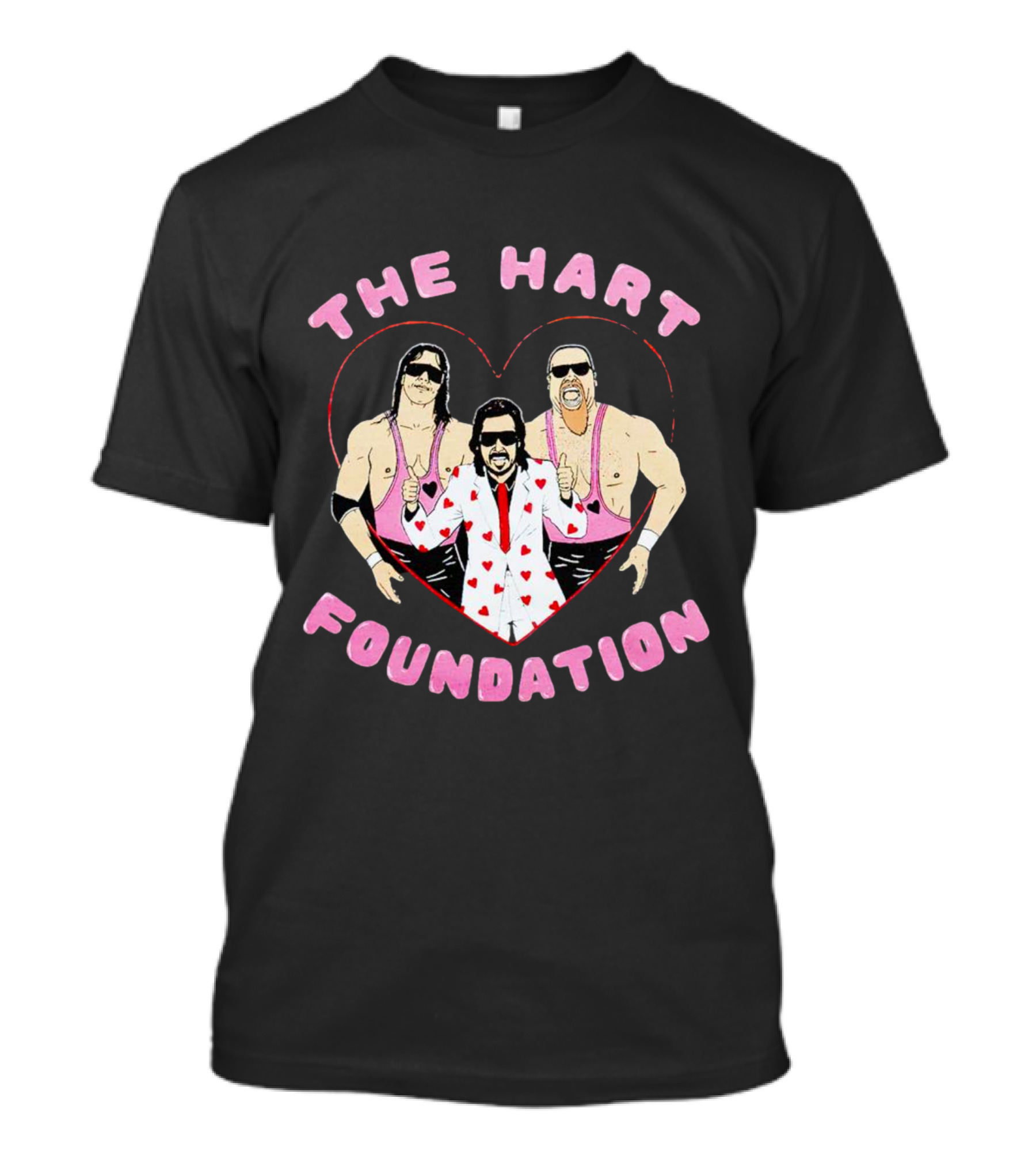 The Hart Foundation Bret The Hitman Hart And Jim The Anvil Neidhart T-Shirt
