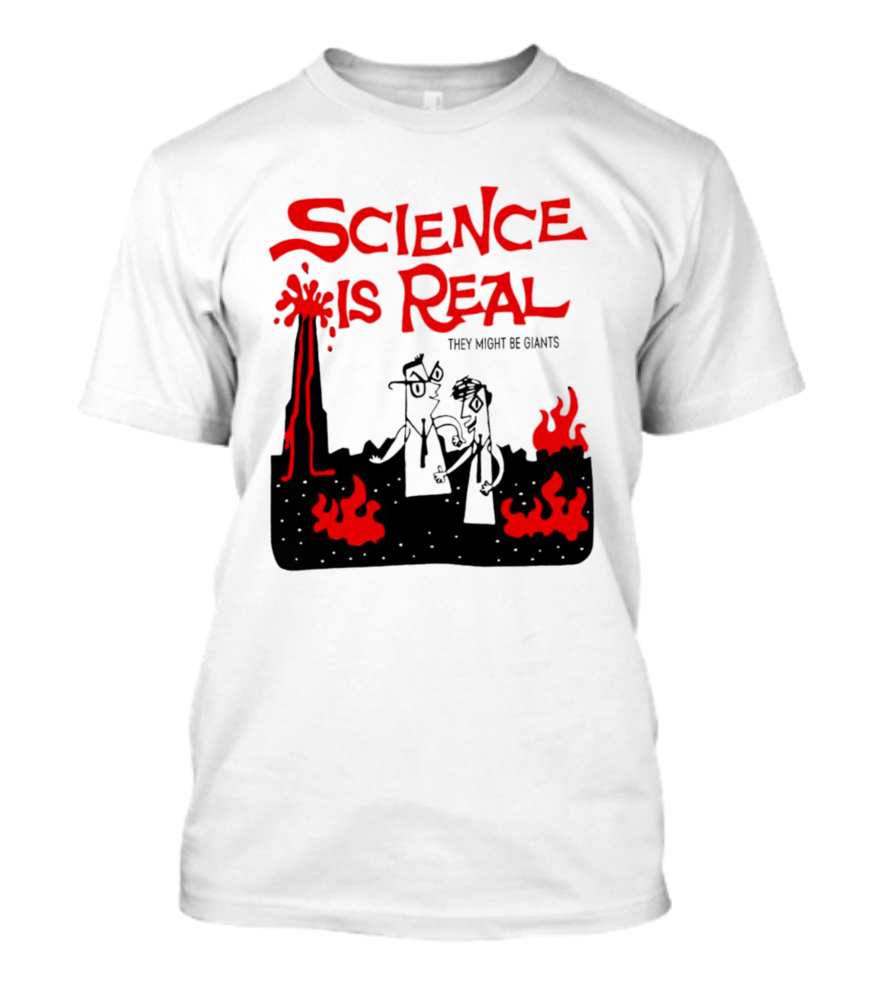 Science Is Real They Might Be Giants Lava Cartoon T-Shirt