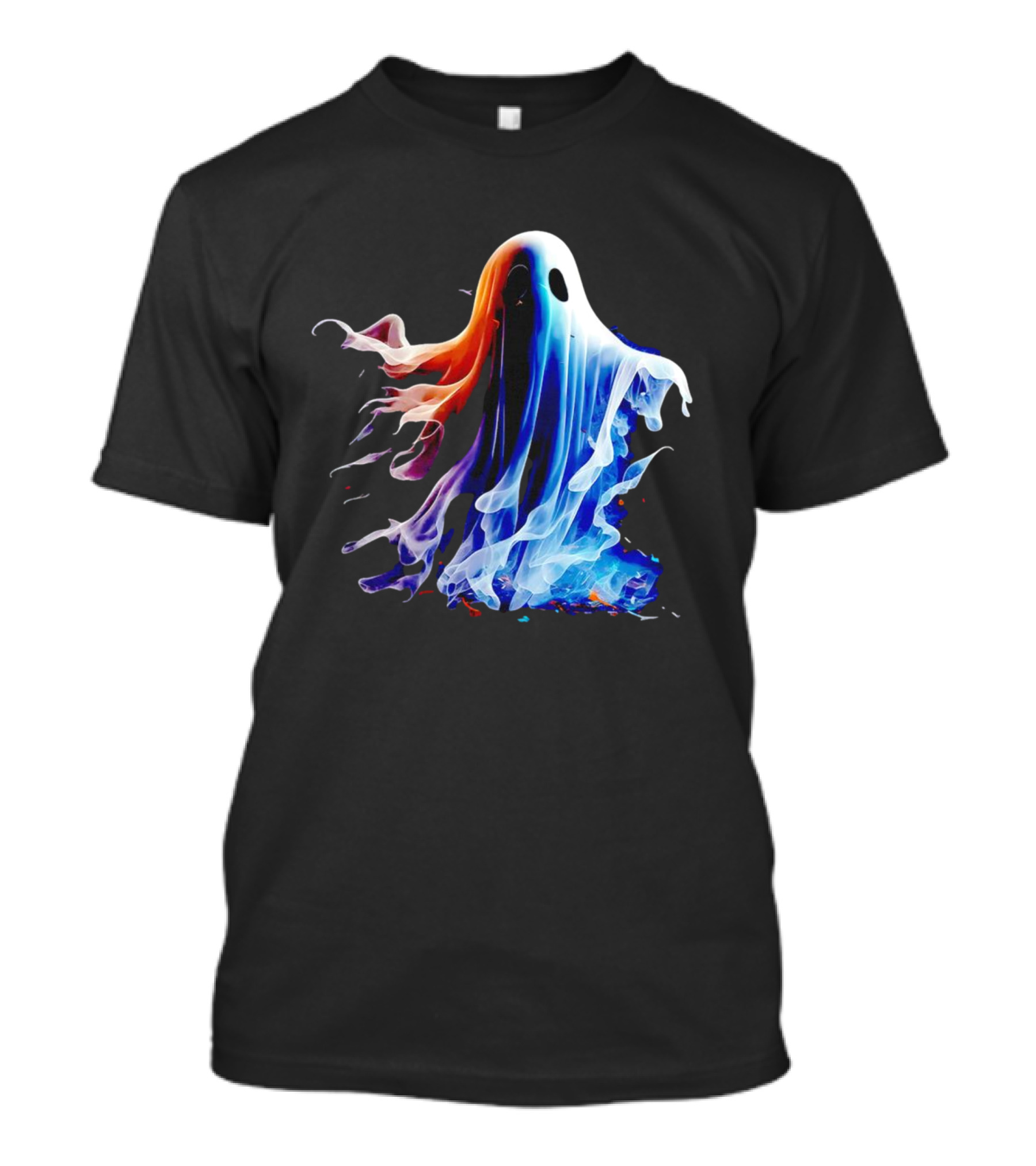 Ghost Halloween Vivid Colorful Abstract Specter T-Shirt
