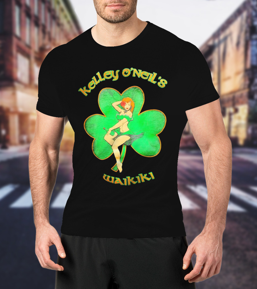 Kelley O'Neil's Waikiki Shamrock Pin-Up Girl T-Shirt