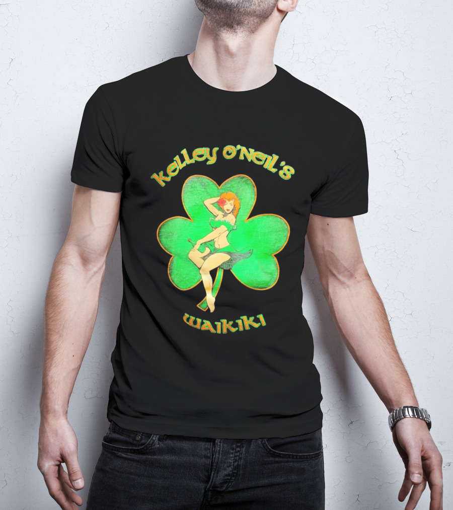 Kelley O'Neil's Waikiki Shamrock Pin-Up Girl T-Shirt