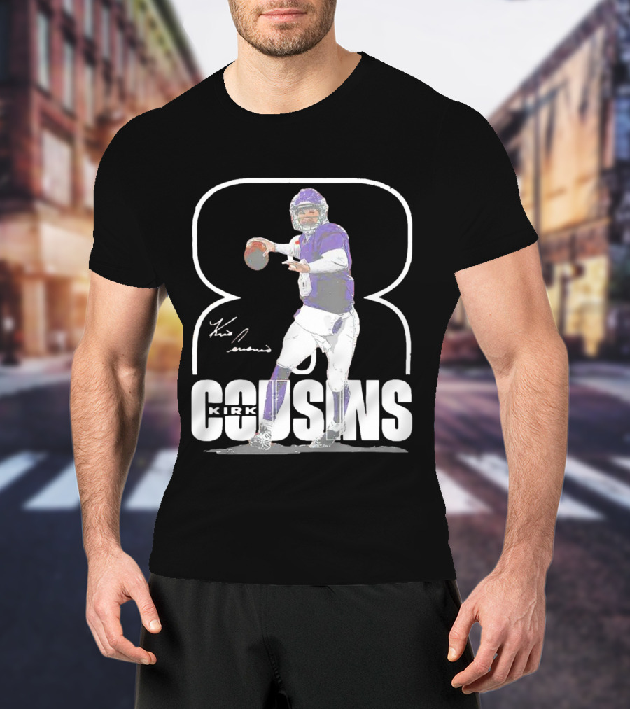 Kirk Cousins Number 8 Signature Football Quarterback T-Shirt