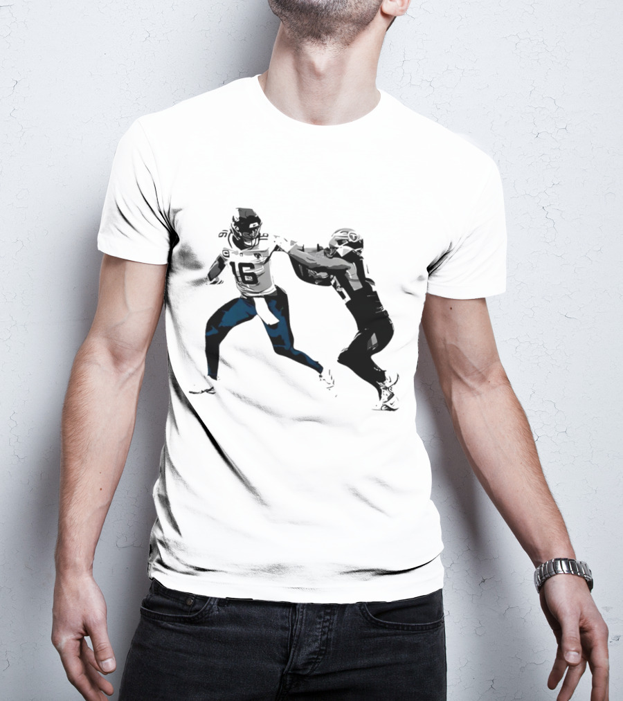 The Stiff Arm Football Move Iconography T-Shirt