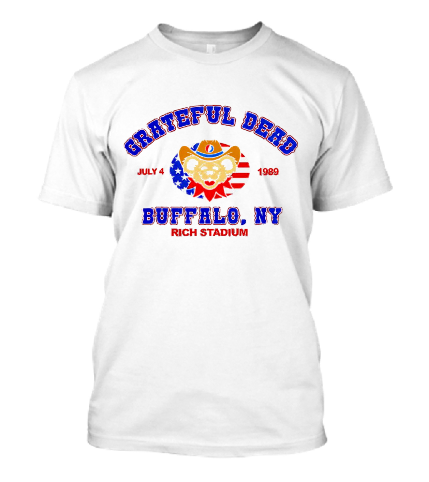 Grateful Dead July 4 1989 Buffalo NY Rich Stadium T-Shirt