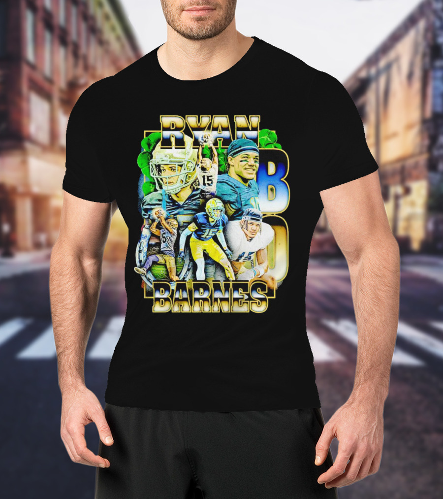 Ryan Barnes Notre Dame Fighting Irish Football Collage Vintage T-Shirt