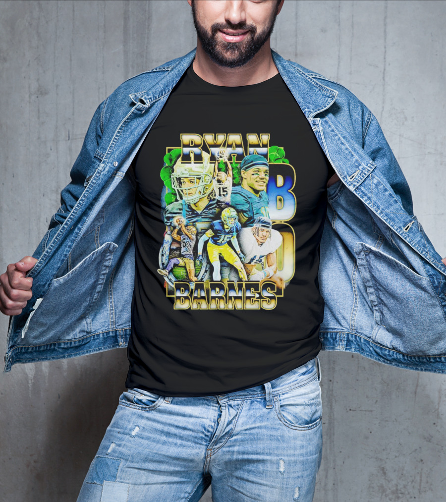 Ryan Barnes Notre Dame Fighting Irish Football Collage Vintage T-Shirt