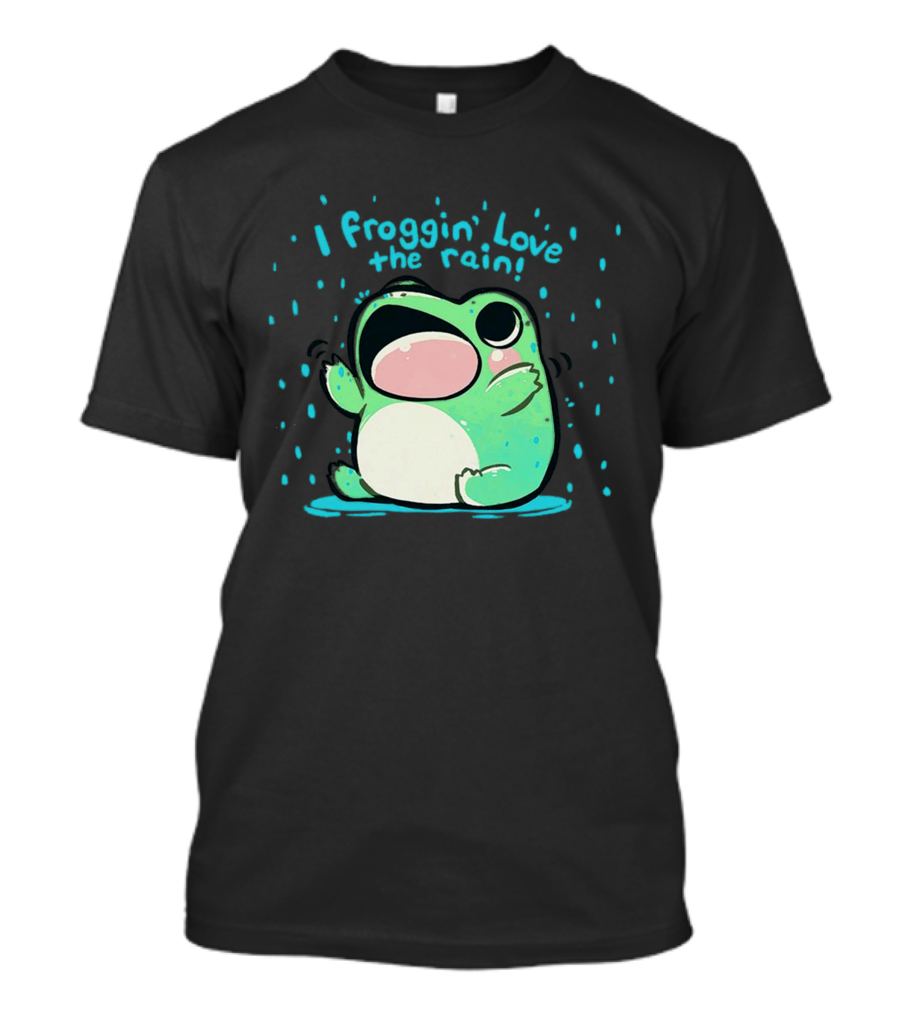 I Froggin' Love The Rain Cute Frog Rainy Day Fun T-Shirt