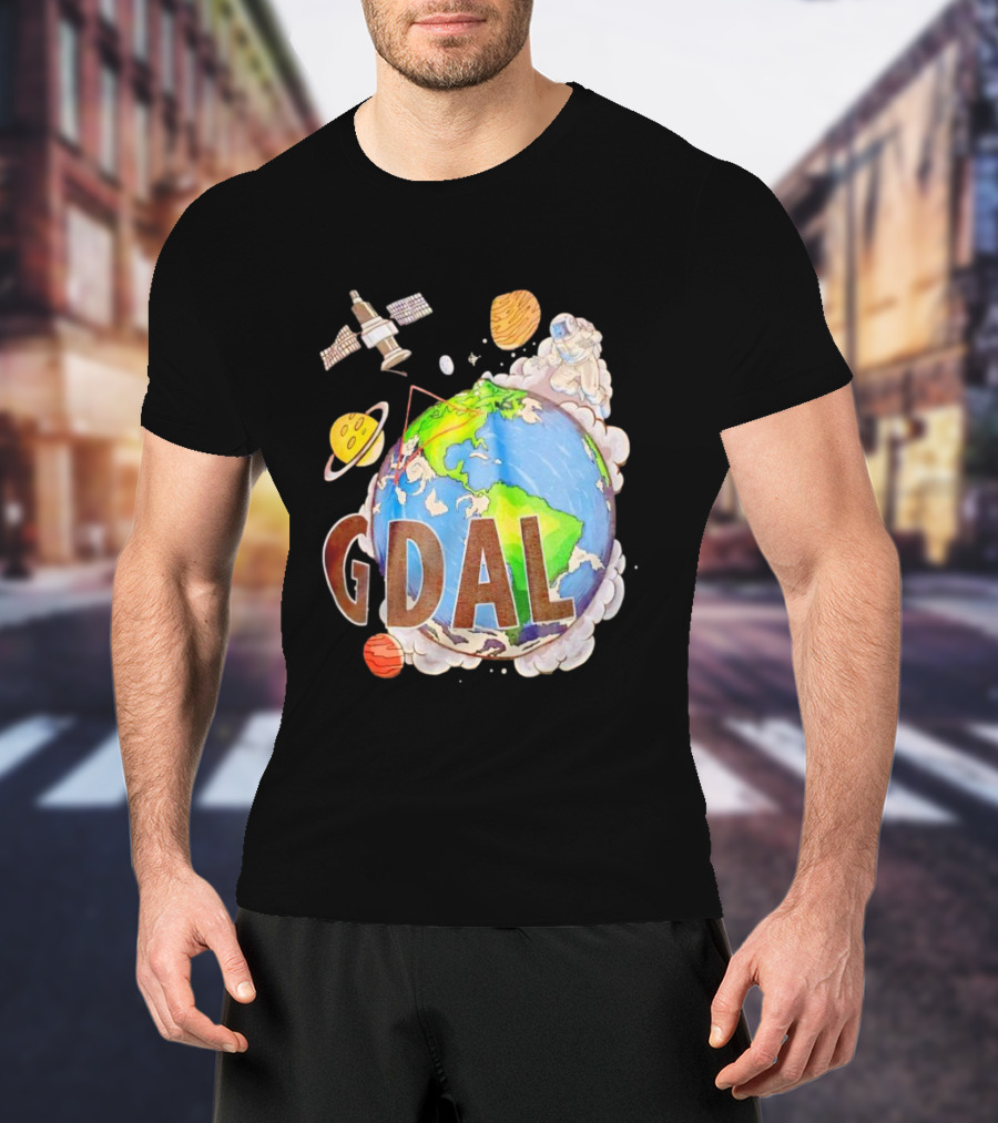 GDAL Astronaut Exploring Planets Orbiting Earth T-Shirt