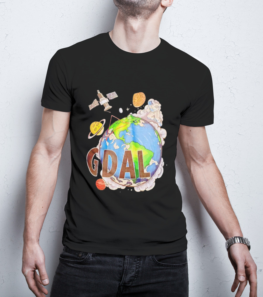 GDAL Astronaut Exploring Planets Orbiting Earth T-Shirt