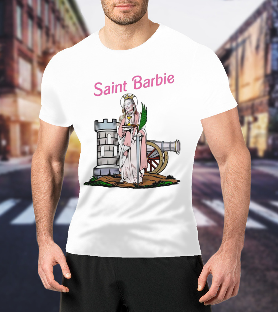 Saint Barbie Tower And Cannon Iconic T-Shirt