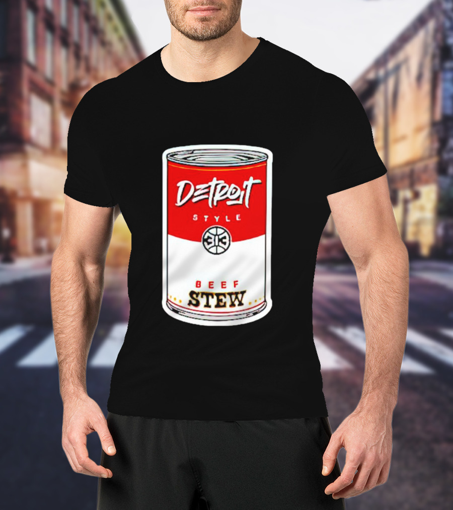 Detroit Style 313 Beef Stew Can T-Shirt