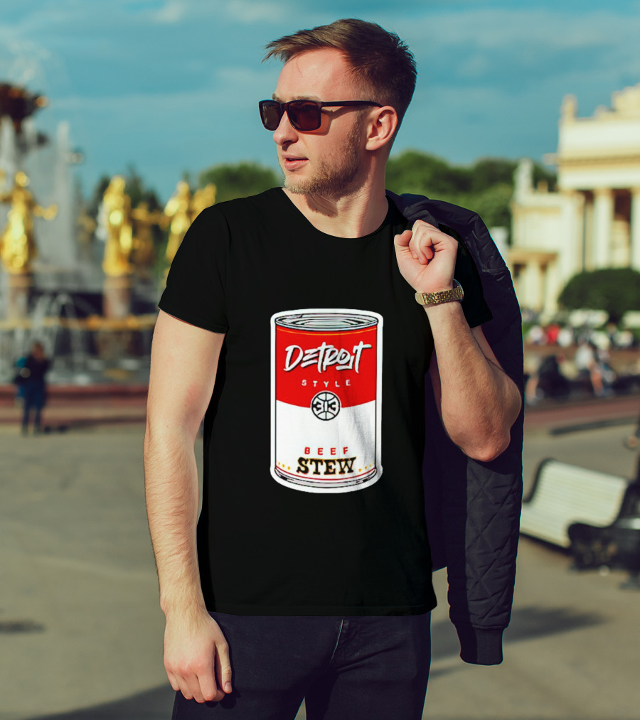 Detroit Style 313 Beef Stew Can T-Shirt