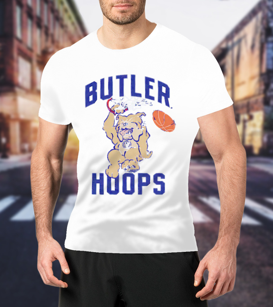 Butler Hoops Dunking Mascot Basketball Bulldawg T-Shirt