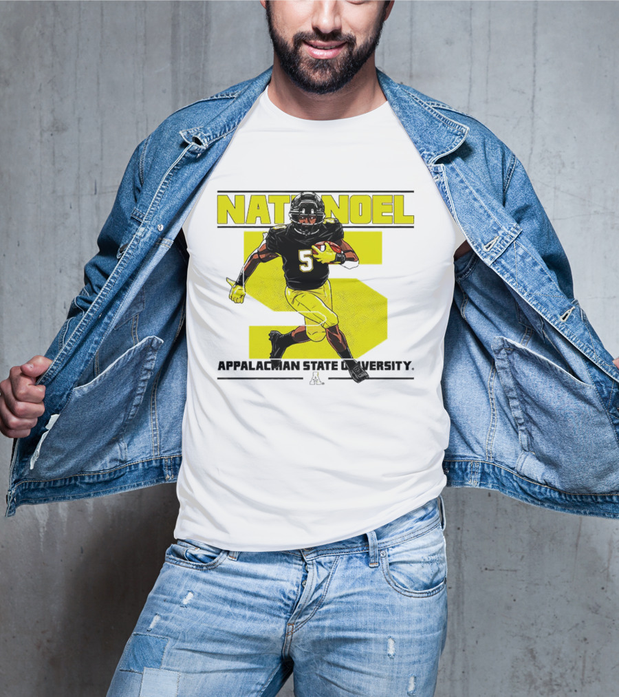 Nathaniel Noel Appalachian State University Football Number 5 T-Shirt